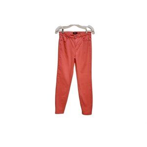 Buffalo David Bitton Pink Havana High Rise Skinny Ankle Pants Soft Stretch 4